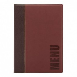 Protège-menus contemporain Securit A4 rouge foncé H717 Securit