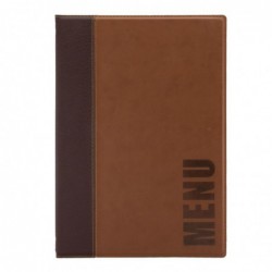Protège-menus contemporain Securit A4 marron clair H721 Securit