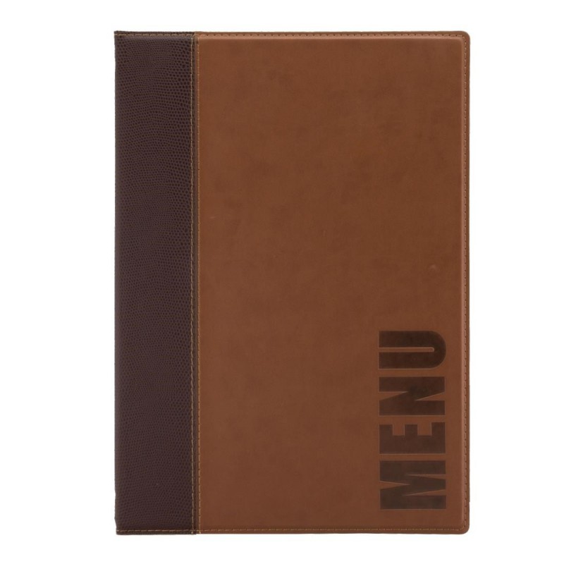 Protège-menus contemporain Securit A4 marron clair H721 Securit Protège-menus contemporain Securit A4 marron clair H721 Securit