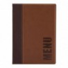 Protège-menus contemporain Securit A5 marron clair H722 Securit