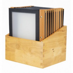 Protège-menus cadre en bois Securit A4 noirs (Lot de 20) H759 Securit