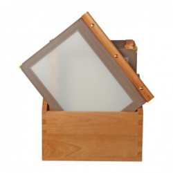 Protège-menus cadre en bois Securit A4 marron (Lot de 20) H762 Securit