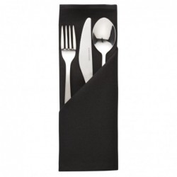 Serviettes noires en polyester Mitre Essentials Occasions  HB561 Mitre Essentials