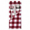 Serviettes à carreaux rouges en polyester Mitre Comfort Gingham  HB580 Mitre Comfort