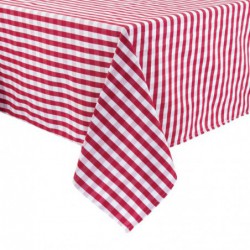 Nappe carrée à carreaux rouges en polyester Mitre Comfort Gingham 890 x 890mm HB581 Mitre Comfort