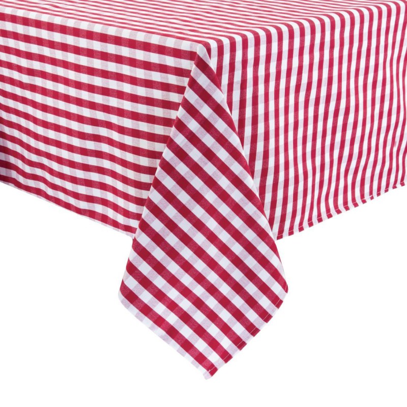 Nappe carrée à carreaux rouges en polyester Mitre Comfort Gingham 890 x 890mm HB581 Mitre Comfort Nappe carrée à carreaux rouges en polyester Mitre Comfort Gingham 890 x 890mm HB581 Mitre Comfort