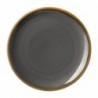 Assiettes plates rondes Olympia Kiln grises 230mm HC387 Olympia
