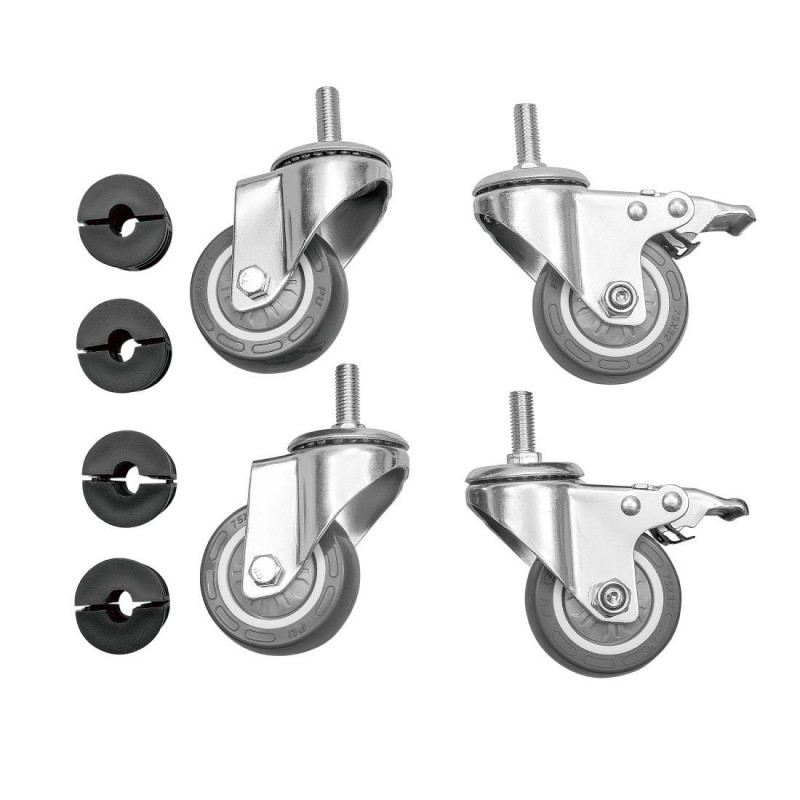 Roulettes pour tables inox Vogue (lot de 4) HC847 Vogue Roulettes pour tables inox Vogue (lot de 4) HC847 Vogue