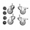 Roulettes pour tables inox Vogue (lot de 4) HC847 Vogue