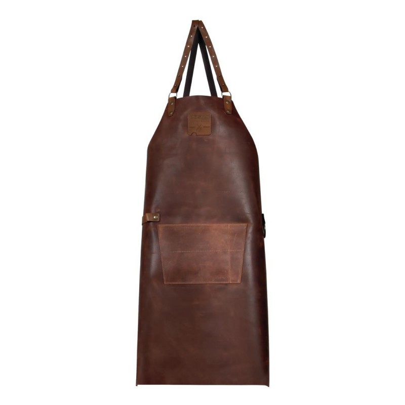 Tablier de cuisine marron sangles croisées Boska Mr. Smith  HN797 Boska