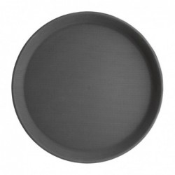 Plateau antidérapant en fibre de verre Olympia Kristallon rond noir 280mm J845 Olympia