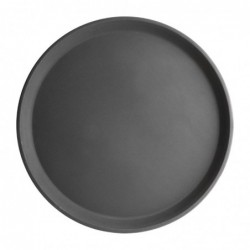 Plateau antidérapant en fibre de verre Olympia Kristallon rond noir 356mm J846 Olympia