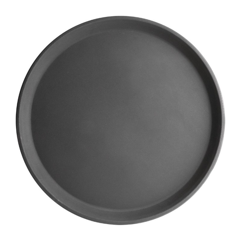 Plateau antidérapant en fibre de verre Olympia Kristallon rond noir 356mm J846 Olympia Plateau antidérapant en fibre de verre Olympia Kristallon rond noir 356mm J846 Olympia
