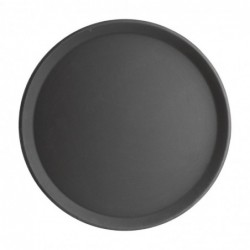 Plateau antidérapant en fibre de verre Olympia Kristallon rond noir 406mm J847 Olympia
