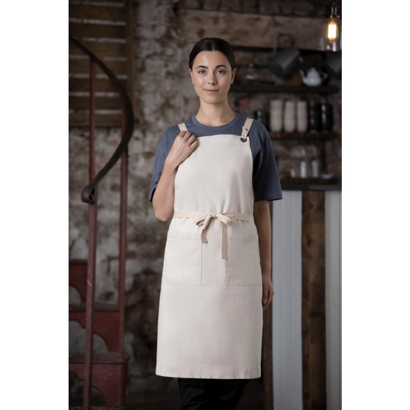 Tablier bavette en coton Southside gris BB685 Southside