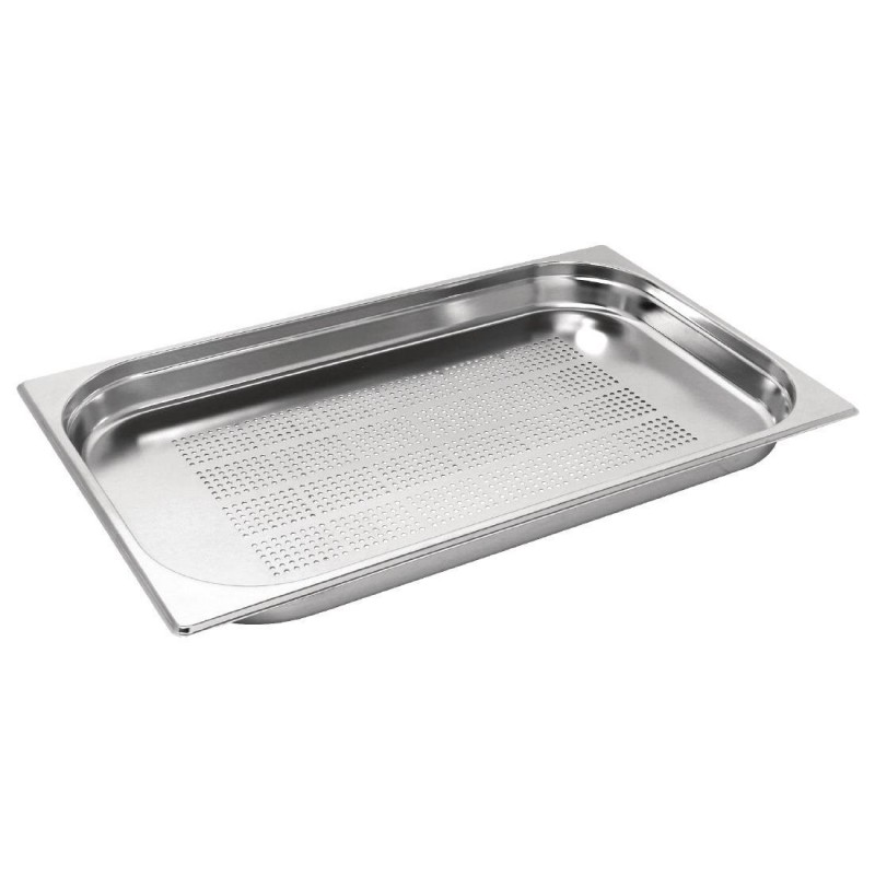 Bac Gastronorme inox perforé GN 1/1 40mm Vogue K839 Vogue Bac Gastronorme inox perforé GN 1/1 40mm Vogue K839 Vogue