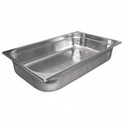Bac Gastronorme inox perforé GN 1/1 100mm Vogue K841 Vogue