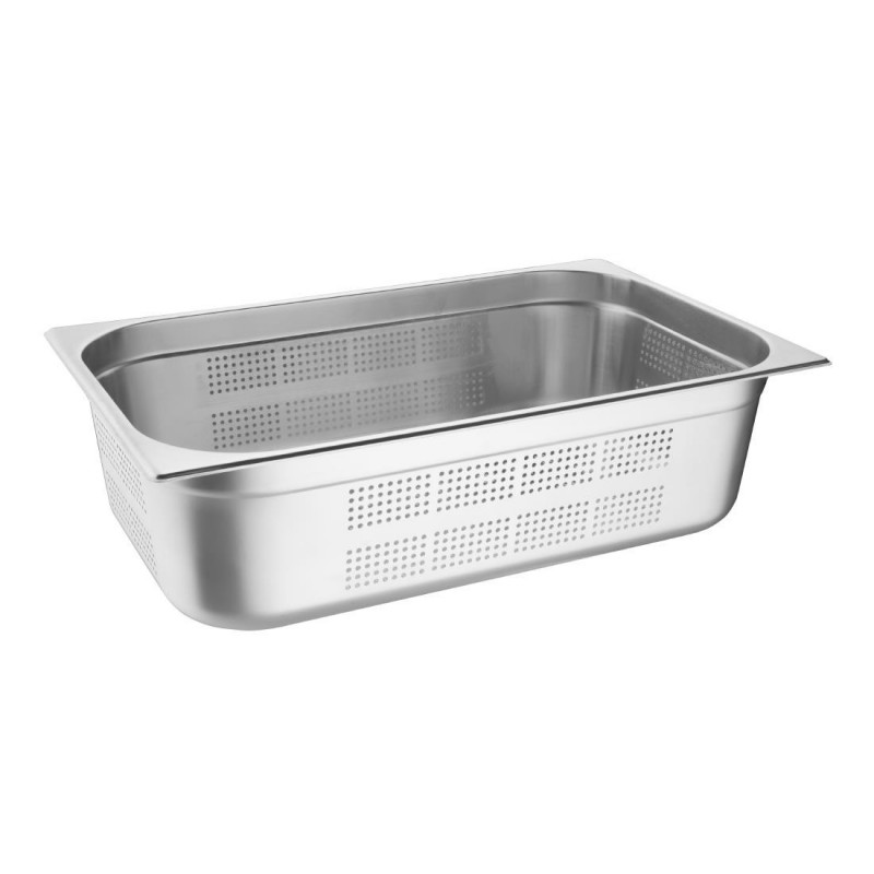 Bac Gastronorme inox perforé GN 1/1 150mm Vogue K842 Vogue Bac Gastronorme inox perforé GN 1/1 150mm Vogue K842 Vogue