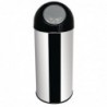 Poubelle ronde à couvercle battant Bolero acier inoxydable 40L L044 Bolero