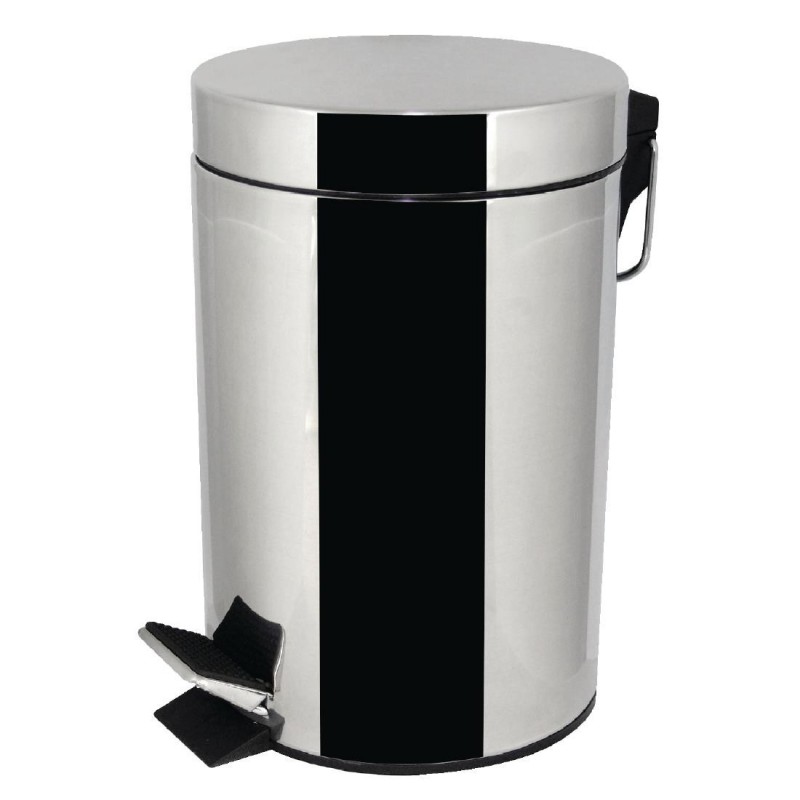 Poubelle à pédale en acier inoxydable 3L L427 Bolero Poubelle à pédale en acier inoxydable 3L L427 Bolero