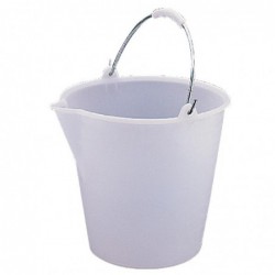 Seau en plastique très résistant Jantex blanc 12L L571 Jantex