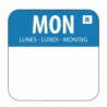 Etiquettes alimentaires code couleur bleu Hygiplas lundi 24mm (Lot de 1000) L931 Hygiplas