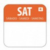 Etiquettes alimentaires code couleur orange Hygiplas samedi 24mm (Lot de 1000) L936 Hygiplas