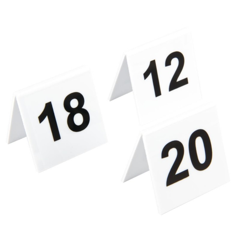 Lot de numéros de table en plastique Olympia 11-20 L982 Beaumont Lot de numéros de table en plastique Olympia 11-20 L982 Beaumont