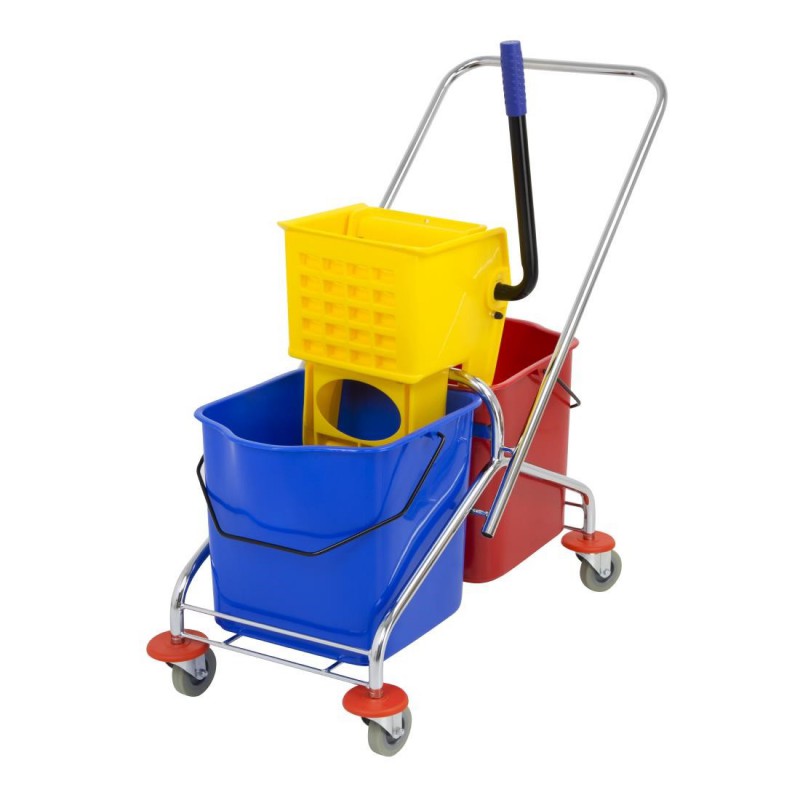 Seau à mop double avec presse d'essorage Jantex M880 Jantex Seau à mop double avec presse d'essorage Jantex M880 Jantex