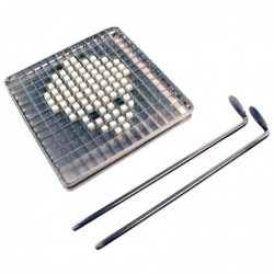 Couteau et poussoir 6x6mm Julienne avec 2 guides pour D463 N663 Tellier