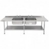 Plonge 2 cuves 2 égouttoirs en inox Franke Sissons 2400x650mm P376 KWC DVS