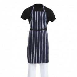 Tablier bavette Whites rayé marine et blanc A530 Whites Chefs Clothing