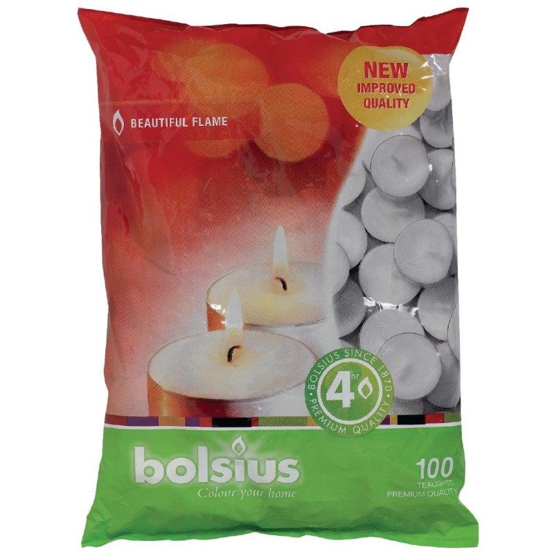 Bougies chauffe plats Bolsius 4 heures (Lot de 100) P950 Bolsius Bougies chauffe plats Bolsius 4 heures (Lot de 100) P950 Bolsius