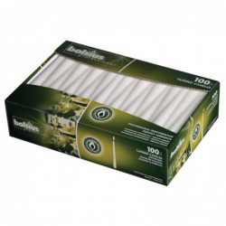 Bougies effilées Bolsius 254mm blanches (Lot de 100) P960 Bolsius