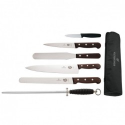 Ensemble couteaux manche en bois de rose
