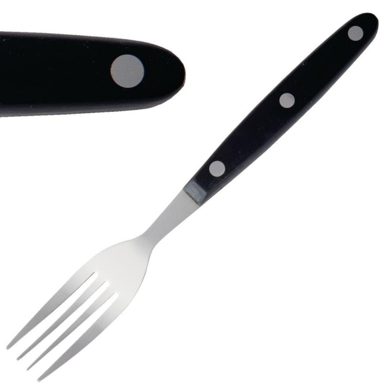 Fourchettes à viande Olympia manche noir (Lot de 12) C135 Olympia Fourchettes à viande Olympia manche noir (Lot de 12) C135 Olympia