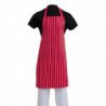 Tablier bavette Whites rayé rouge et blanc A532 Whites Chefs Clothing
