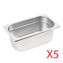 Lot de 5 bacs GN1/4 Vogue S407 Vogue