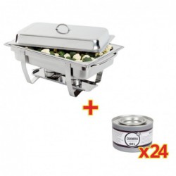 OFFRE SPÉCIALE Chafing dish Milan Olympia GN 1/1 + 24 capsules de gel combustible S600 Olympia