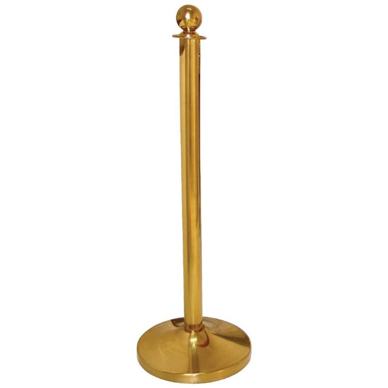 Poteau d accueil en acier inoxydable Bolero laiton à tête ronde S652 Bolero Poteau d accueil en acier inoxydable Bolero laiton à tête ronde S652 Bolero