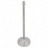 Poteau d accueil en acier inoxydable Bolero chromé à tête plate S653 Bolero