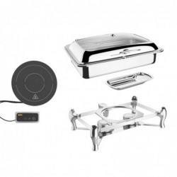 Ensemble chafing dish induction Olympia GN 1/1 avec support  SA648 Olympia