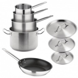 Batterie de cuisine induction en inox 5 pièces Vogue Cook Like A Pro  SA693 Vogue