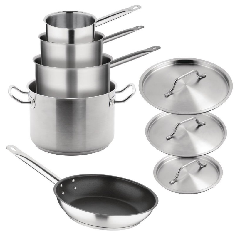 Batterie de cuisine induction en inox 5 pièces Vogue Cook Like A Pro SA693 Vogue Batterie de cuisine induction en inox 5 pièces Vogue Cook Like A Pro SA693 Vogue