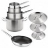 Batterie de cuisine induction en inox 5 pièces Vogue Cook Like A Pro  SA693 Vogue