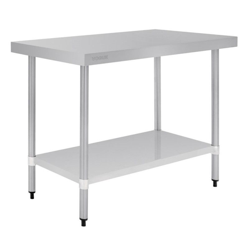 Table de préparation sans rebord en acier inoxydable Vogue 1200 x 600mm T376 Vogue Table de préparation sans rebord en acier inoxydable Vogue 1200 x 600mm T376 Vogue