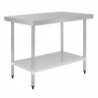 Table de préparation sans rebord en acier inoxydable Vogue 1200 x 600mm T376 Vogue