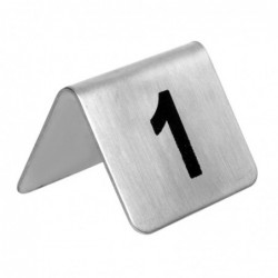 Lot de numéros de table en acier inoxydable Olympia 1-10 (Lot de 10) U046 Olympia