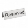 Chevalets de table en acier inoxydable Olympia réservé (Lot de 10) U051 Olympia