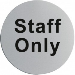 Plaque de porte inox - Staff only U060 Vogue